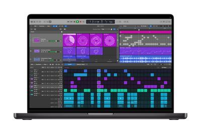 Logic Pro interface on MacBook Pro